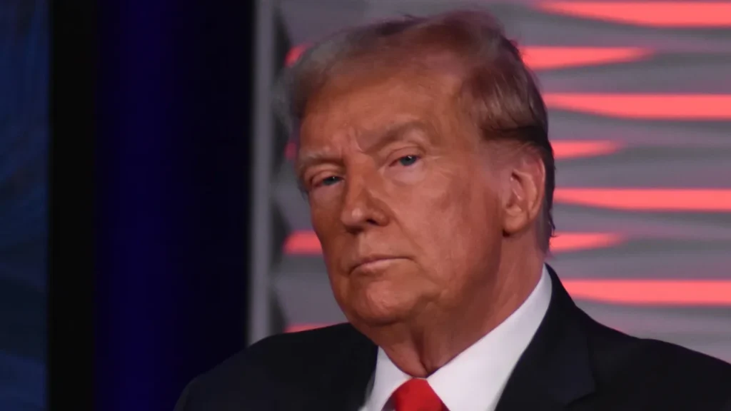 Donald Trump during a press conference