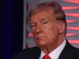 Donald Trump during a press conference