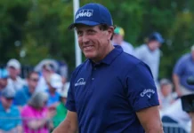 Phil Mickelson during the golf tournament.