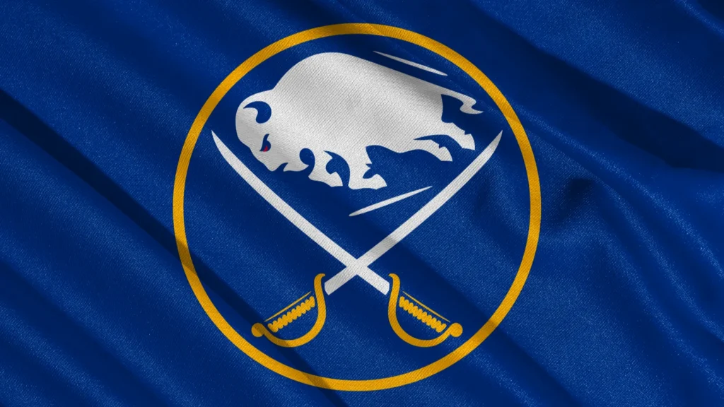 Textured flag logo of the Buffalo Sabres