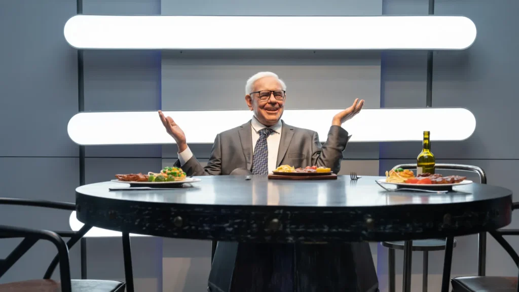 Warren Buffett's wax figure displayed at Red Carpet
