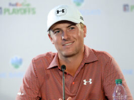 Jordan Spieth answers questions from the press at the Barclays 2015 Pre-tournament.