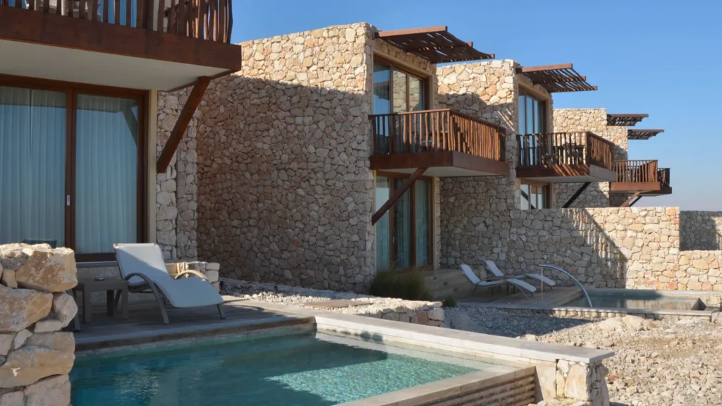 Tourist hotel in a desert