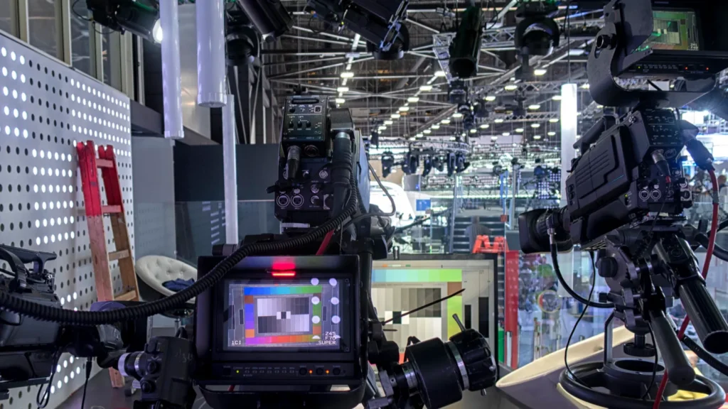 TV broadcast of the event from the TV Studio