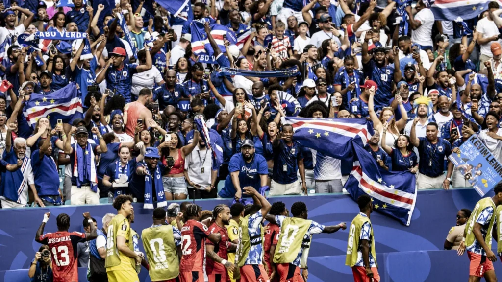Cape Verde's players celebrate
