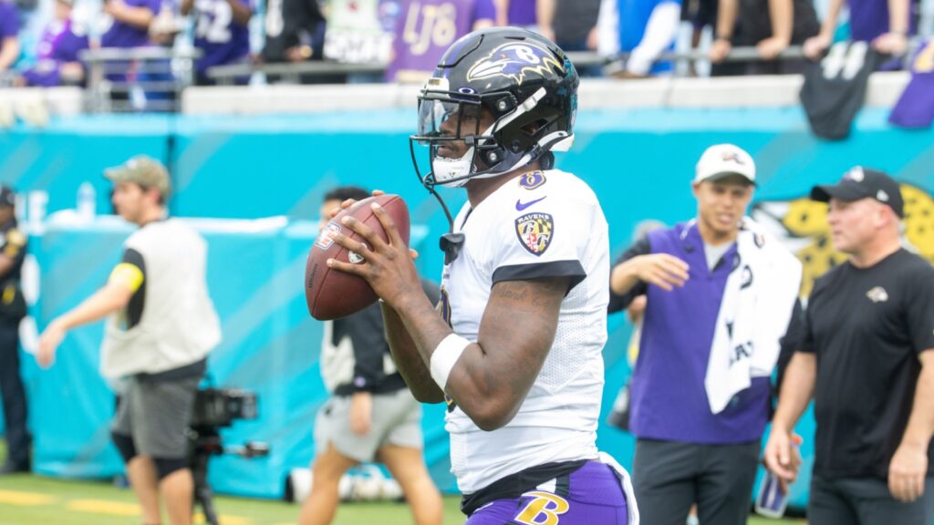 Lamar Jackson at the NFL game.