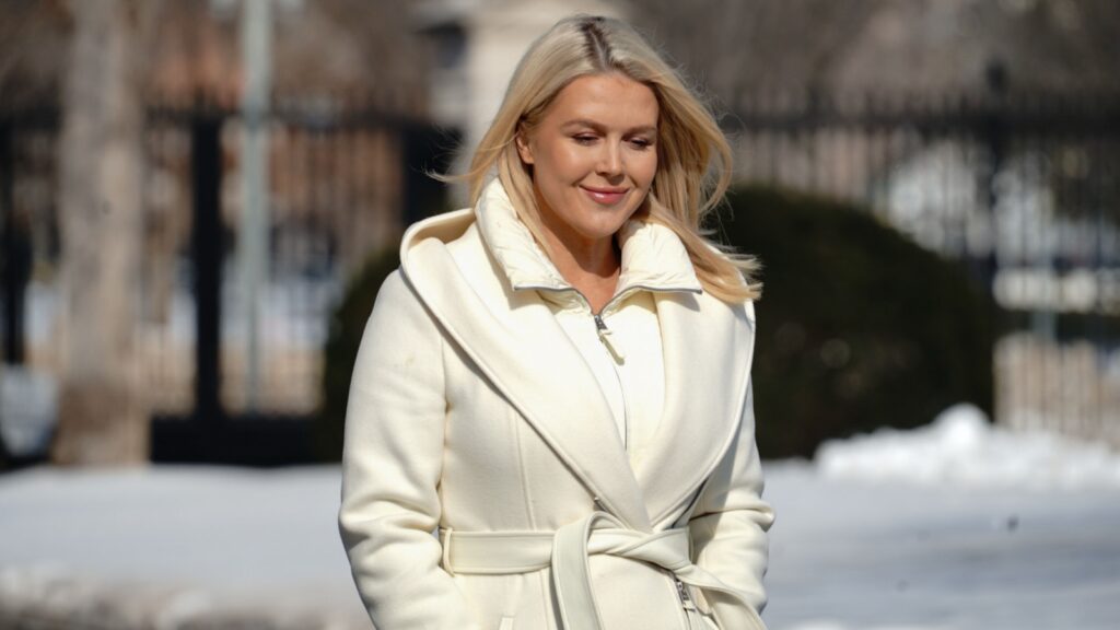 Karoline Leavitt outside the White House.