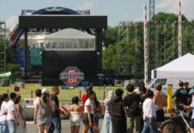 Federal judge clears path for historic UFC White House card The UFC Freedom 250 stage setup near the Ellipse, with the White House visible in the background.