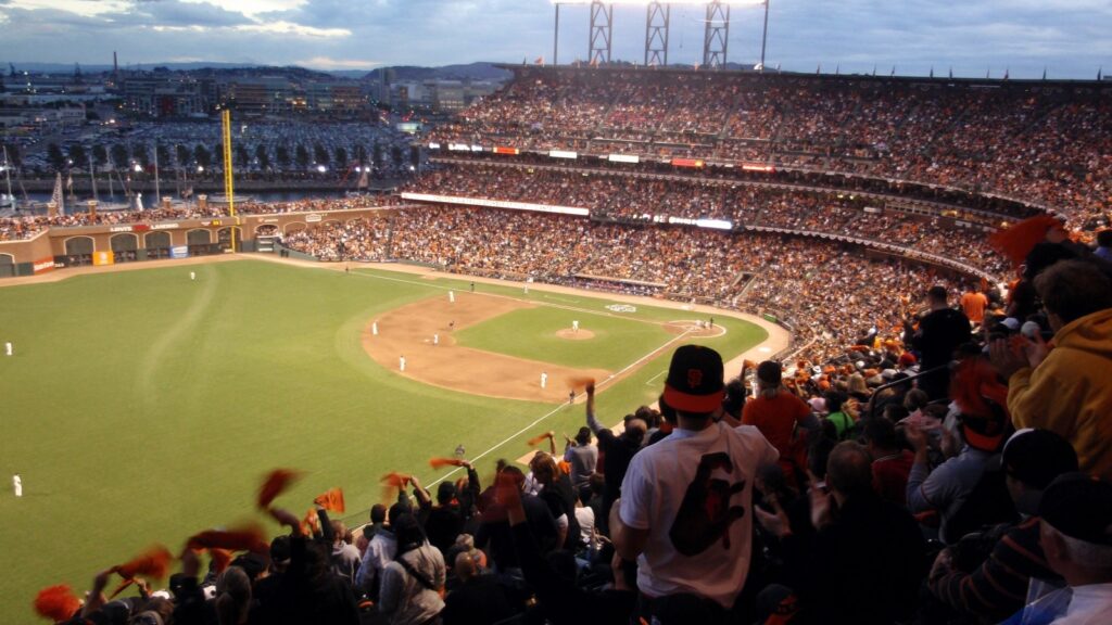 Baseball Stadium filled with fans. 