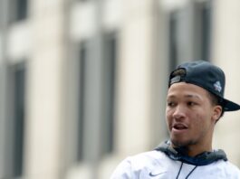 Jalen Brunson at Celebration Parade for Villanova Men's Basketball Team in 2016.