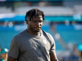 NFL player Tyreek Hill outdoors.