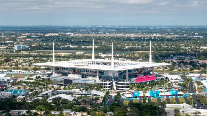Miami Hard Rock stadium for super bowl.
