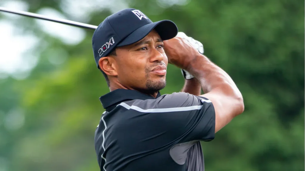 Tiger Woods in action