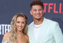 Brittany Mahomes and Patrick Mahomes at an event