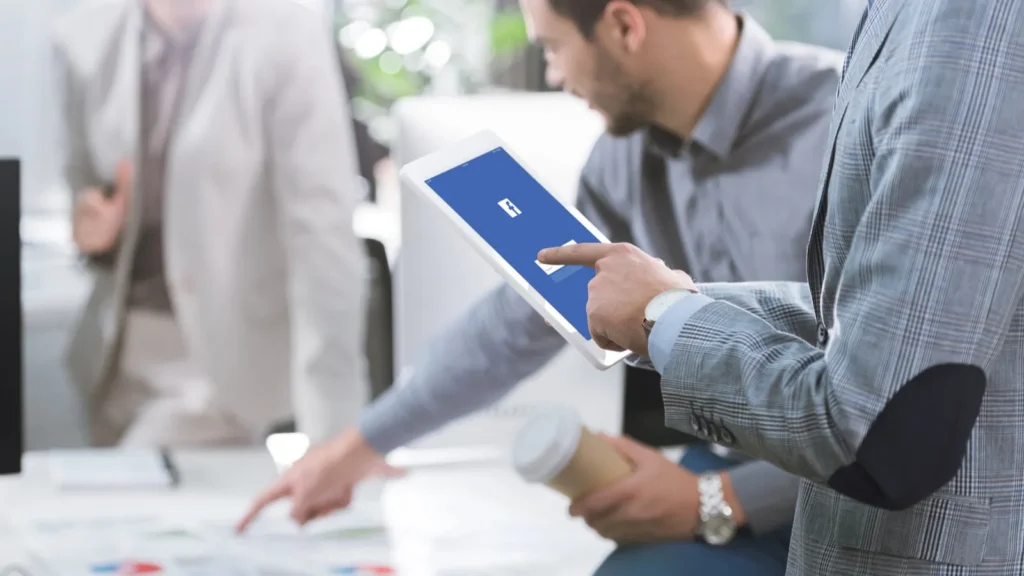 A businessman with a digital tablet