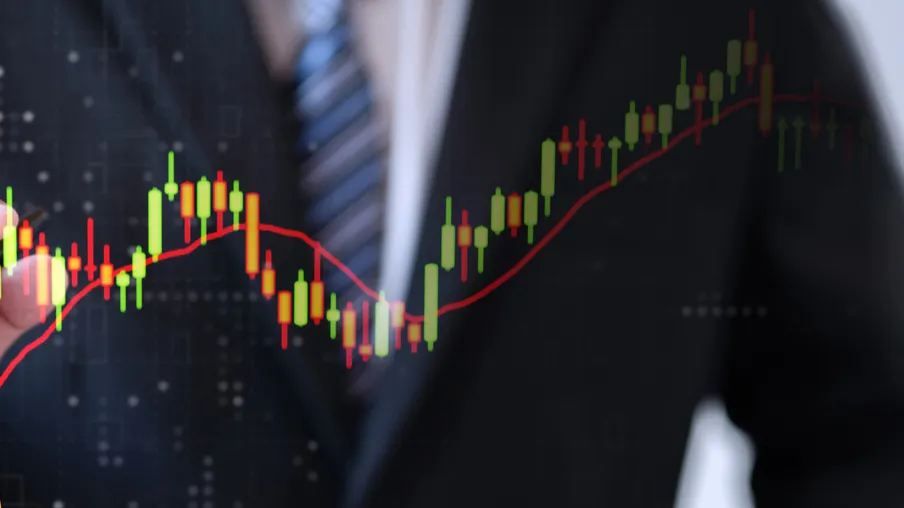 A holographic chart showing prices hikes and falls