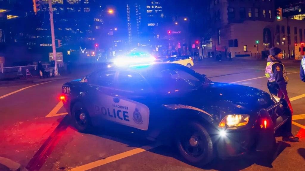 downtown vancouver british columbia canada december 31 2018 vancouver