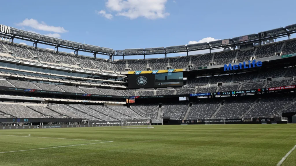 Inside view of the New York New Jersey Stadium, also known as the MetLife Stadium.