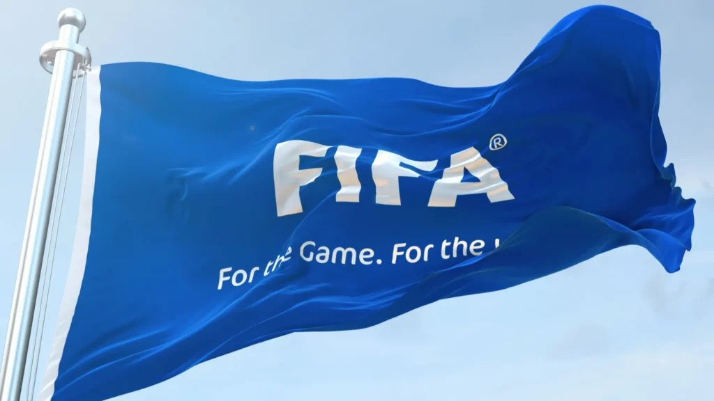 FIFA world cup flag waving
