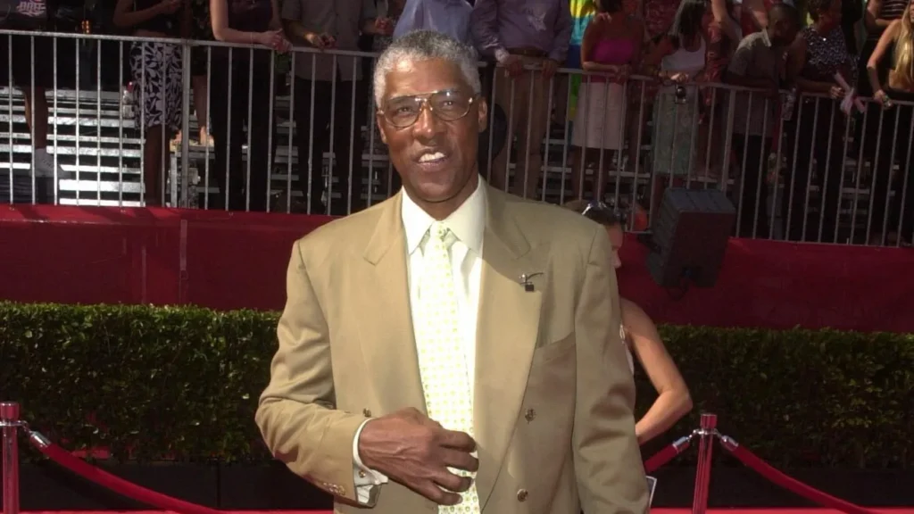 Julius Erving arrives at an event