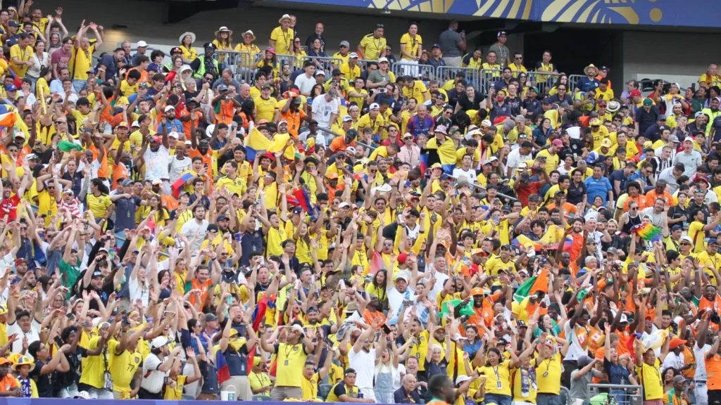 Fans during a soccer match