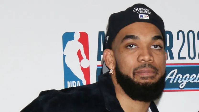 Karl Anthony Towns at the NBA All Star celebration