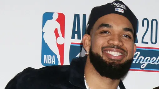 Karl Anthony Towns at the NBA All Star celebration