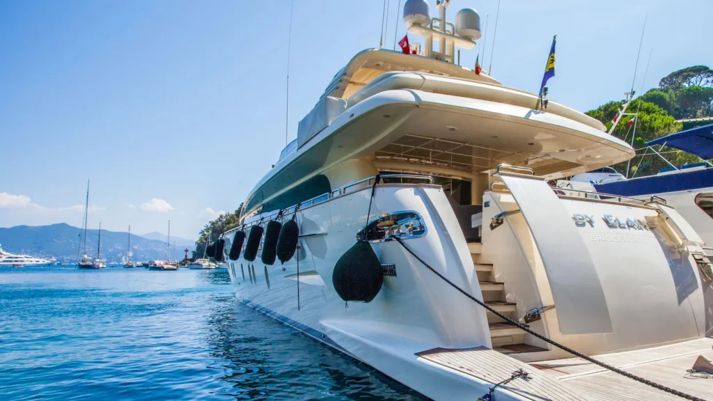 A luxury yacht