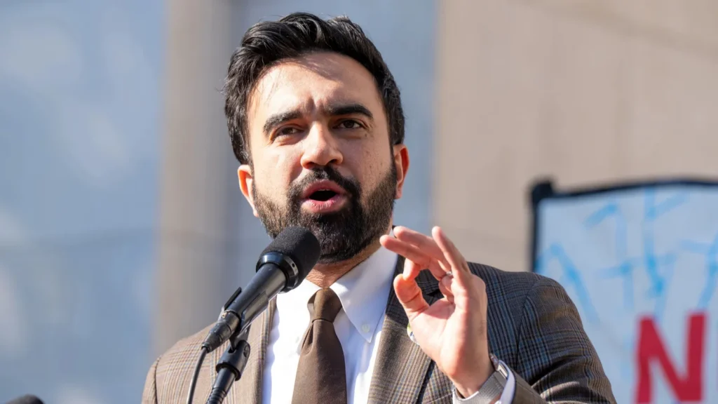 Mayor Zohran Mamdani speaking at an event.