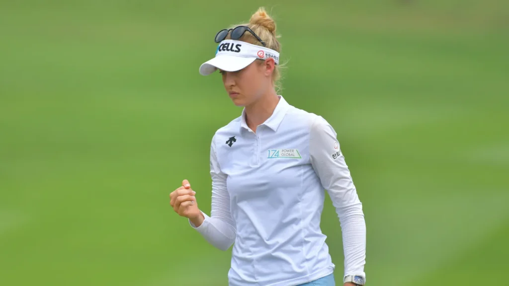 Nelly Korda in action