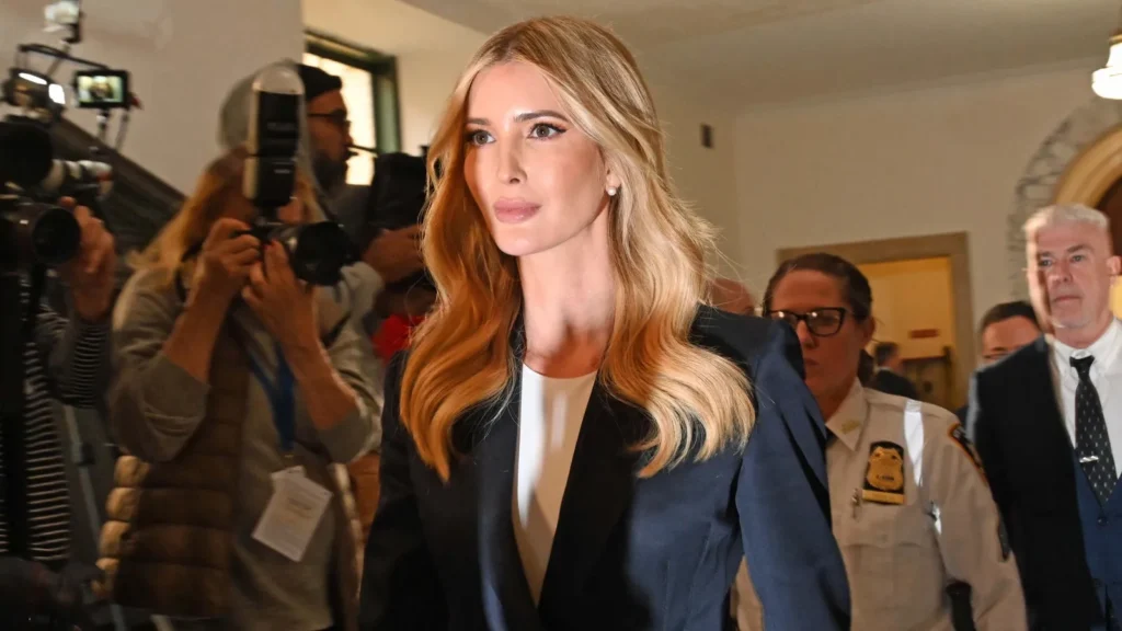 Ivanka Trump arrives at the event.