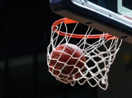 Basketball in the basket