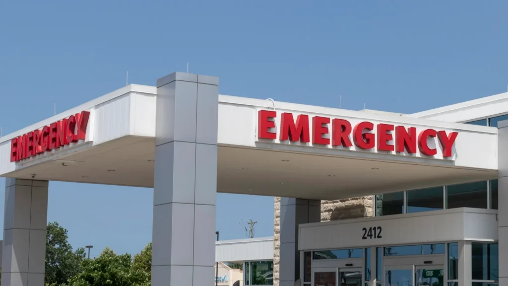 A hospital emergency room entrance
