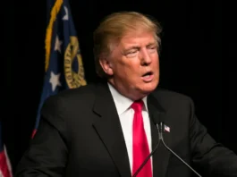 Donald Trump at a podium