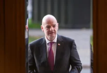 Donald Trump says Gianni Infantino deserves a key United Nations role after the 2026 World Cup FIFA president Gianni Infantino arriving at an event.