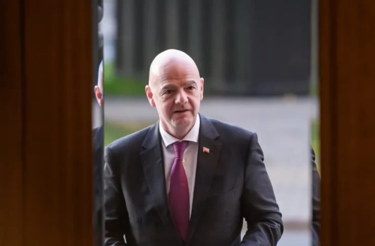 FIFA president Gianni Infantino arriving at an event