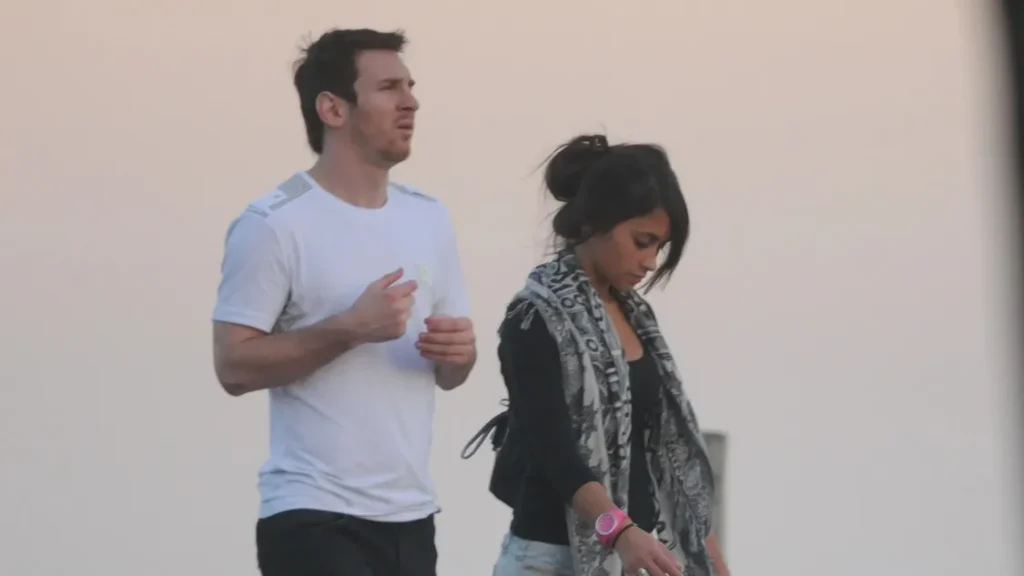 rio de janeirobrazil july 15 2010 lionel messi and antonela
