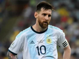 rio de janeiro brazil june 28 2019soccer player lionel messi