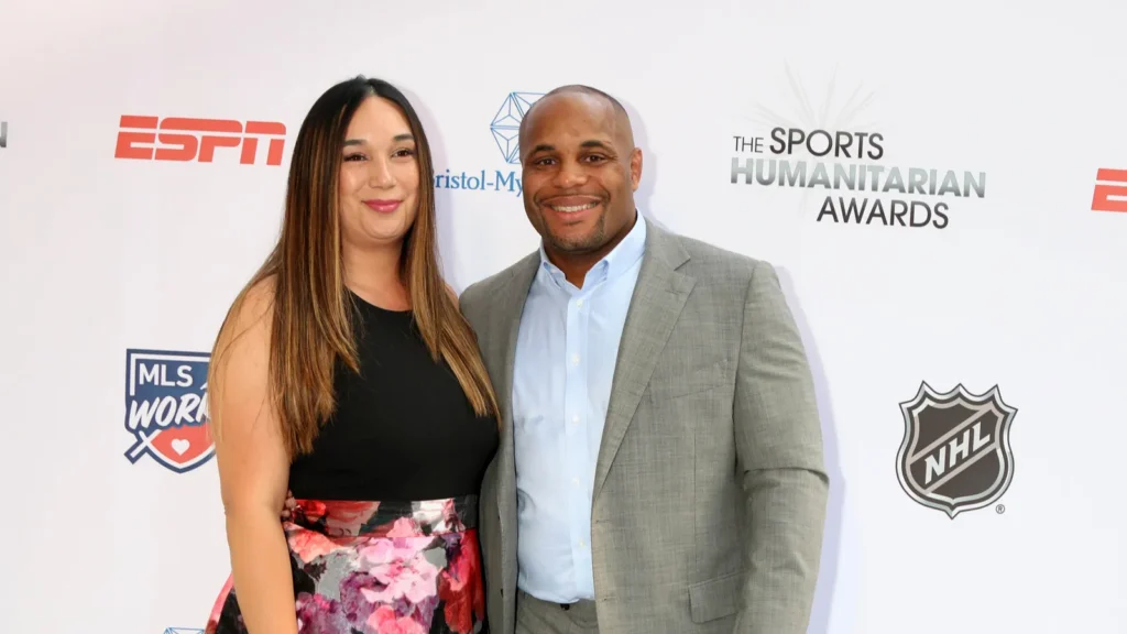 UFC champion Daniel Cormier with his wife, Salina DeLeon.