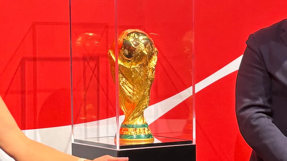 FIFA World cup trophy on display