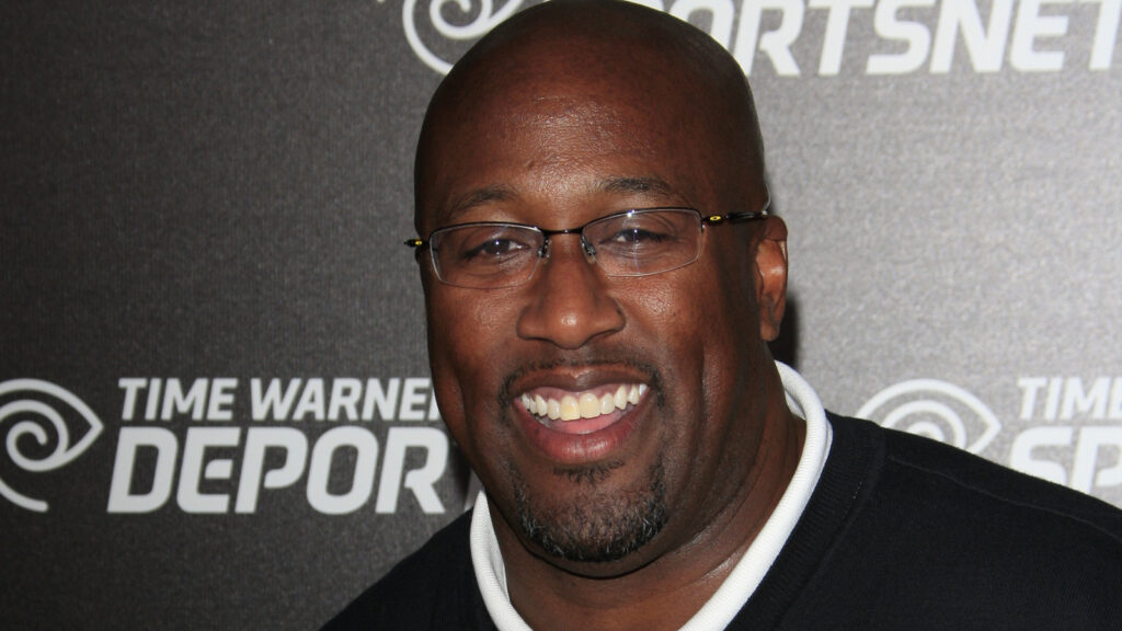 Mike Brown arrives at the Time Warner Sports Launch