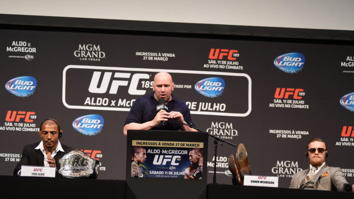 UFC press conference with Dana White, Conor McGregor and Jose Aldo