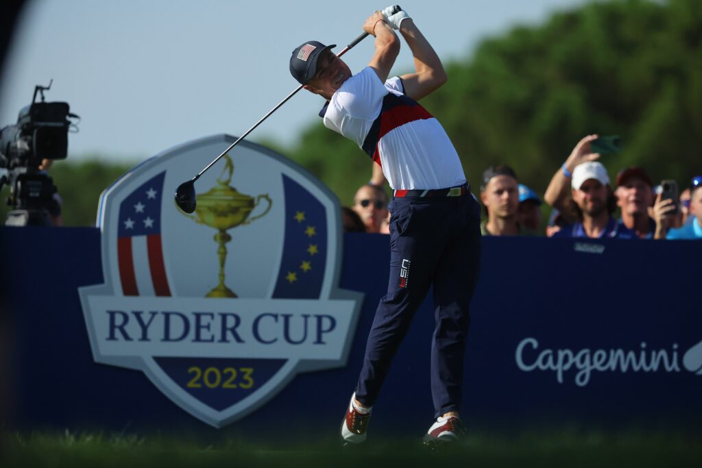 Jordan Spieth of USA team during Fourball Matches at Ryder Cup 2023