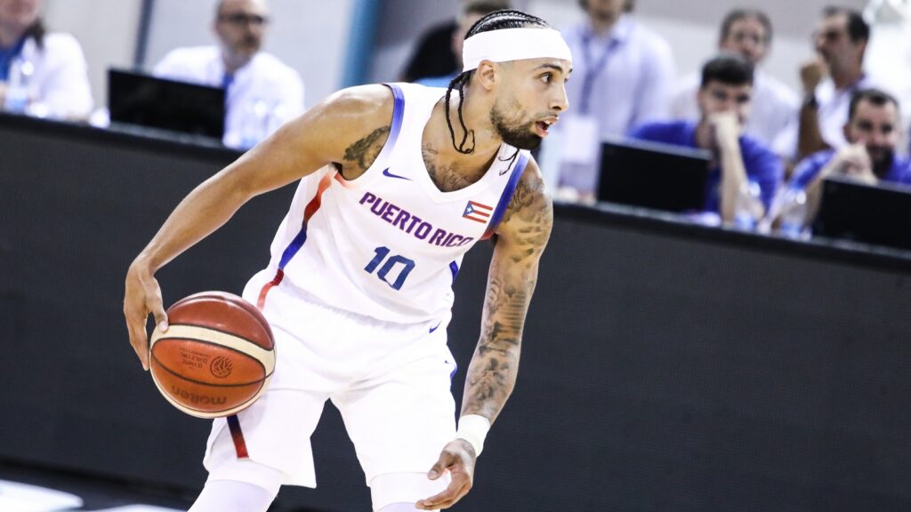 Puerto Rico's national team player Jose Alvarado in action