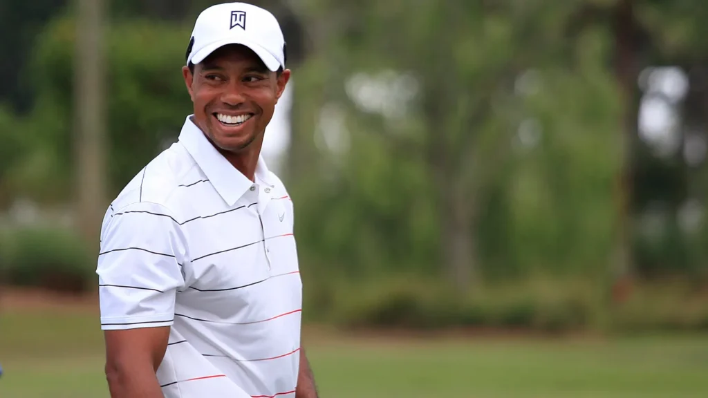Tiger Woods competing