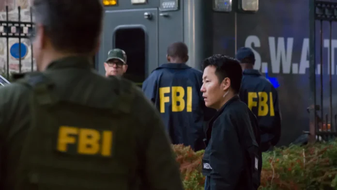 Actors wearing FBI uniform
