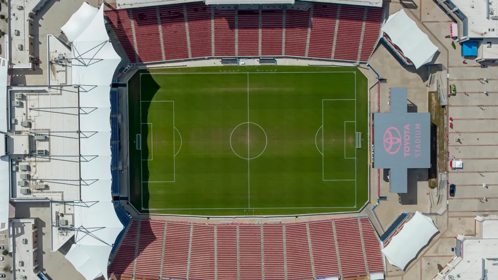 A football stadium
