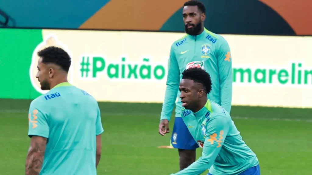 Team Brazil practicing for a game