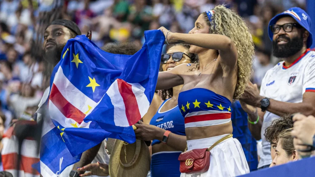 Cape Verde soccer fans celebrating