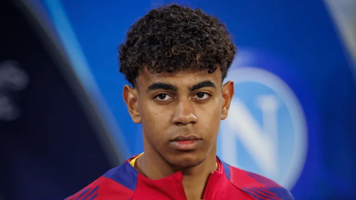 Lamine Yamal during UEFA champions league.